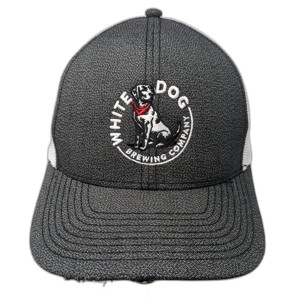 Cap America White Dog Brewing Company Black One Size Trucker Hat Snapback Mesh